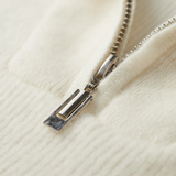 Pullover de Cashmere  com Meio Zíper