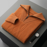 Sweater de Zip em Lã